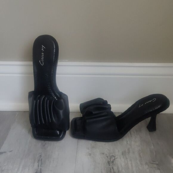 Circus NY By Sam Edelman Black Slide Heels - Picture 2 of 7